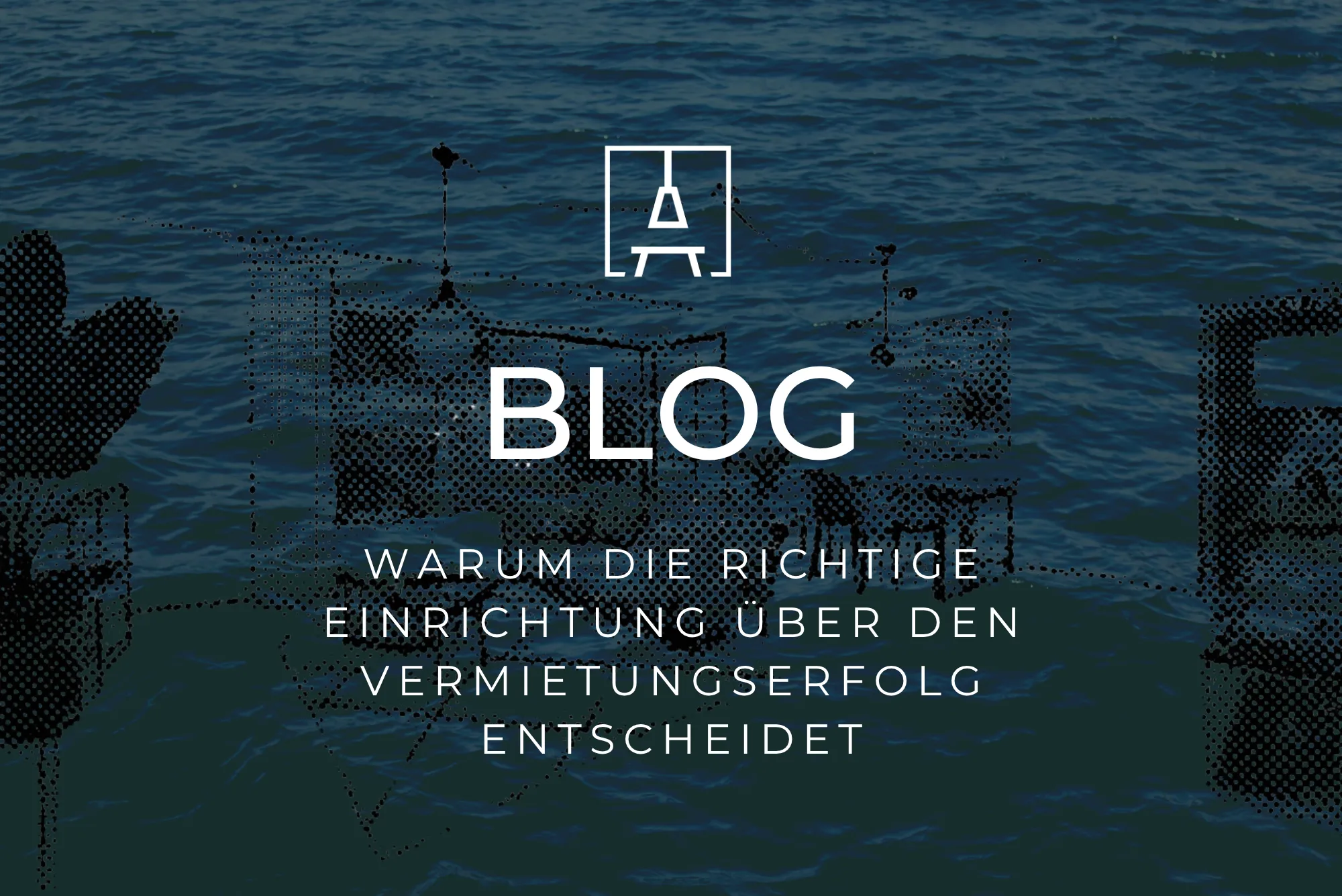 dunkelblaue Kachel mit Aufschrift BLOG